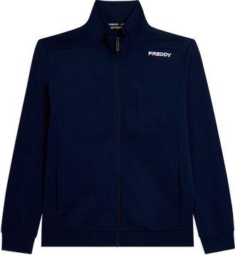 Freddy Felpa full zip con taschino e collo alto