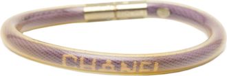 Chanel Pre-owned Womens Vinyl Plated Sport Line Logo Tube Bracelet - Lilac - One Size