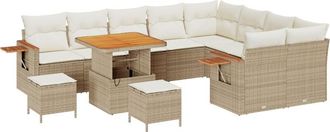 vidaXL Garden Sofa Set 12 pcs Beige and cream 80 x 80 x 71 cm Vidaxl