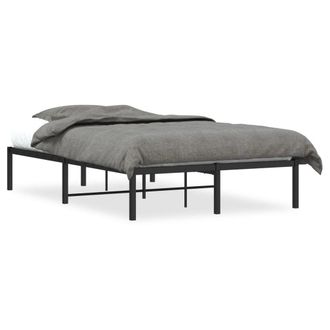 vidaXL Estructura De Cama Sin Colch&oacute;n Metal Negro 120x190 Cm Vidaxl