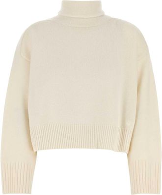 Loulou Studio Ivory Wool Blend Stintino Sweater