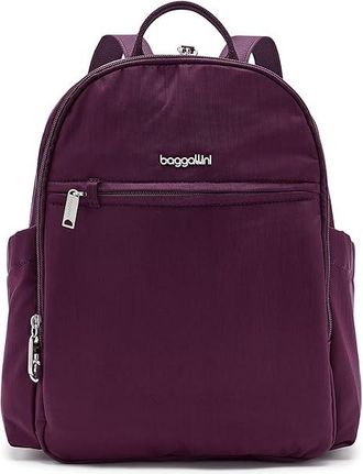 Baggallini Securtex(r) Anti-theft Getaway Backpack Clutch Handbags Mulberry, Polyester