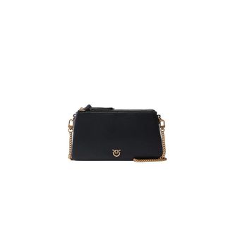 Pinko Pinko, Tassen, Dames, Zwart, ONE Size, Katoen, Double Mini