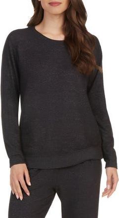 Matty M Crewneck Sweatshirt & Pants Set in Heather Black at Nordstrom Rack, Size X-Small