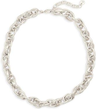 Nordstrom Interlocking Chunky Chain Necklace in Silver at Nordstrom