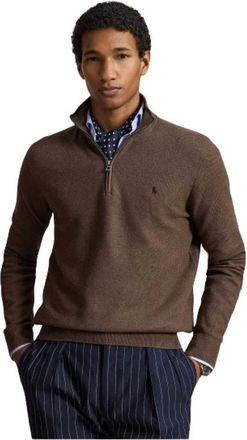 Polo Ralph Lauren Jersey de punto con media cremallera - Knitwear - Hombre - Marr&oacute;n - XL