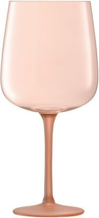 LSA Arc Contrast Set of 4 Wine Glasses in Coral at Nordstrom