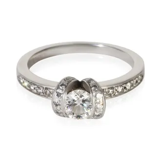 Tiffany & Co. Pre-Owned Tiffany & Co. 0.42 ct Round Brilliant Diamond Ribbon Engagement Ring