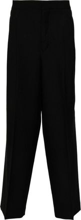 Ami pleat-detail trousers - men - Virgin Wool/Polyester - 38 - Black