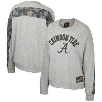 Colosseum Womens Colosseum Heather Gray Alabama Crimson Tide OHT Military Appreciation Flag Rank Dolman Pullover Sweatshirt at Nordstrom, Size Medium