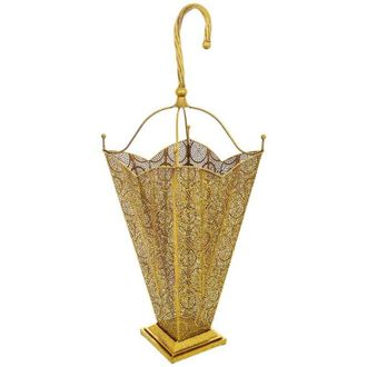 Wanderlust Deco Parag&uuml;ero De Metal Dorado 29x29x82.5h Cm