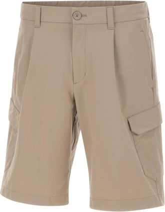 Herno Cargo shorts met plooien - Heren - Korte Broeken - Beige - S - Katoen - Korte Broeken