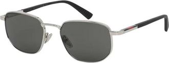 Gucci Zonnebrillen - Heren - Zonnebrillen - Grijs - 54 MM - Accessoires