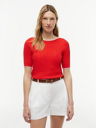Tommy Hilfiger Jersey de manga corta y punto trenzado