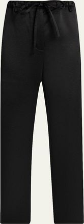 Proenza Schouler Magnus Wide-Leg Crinkled Crepe Pants