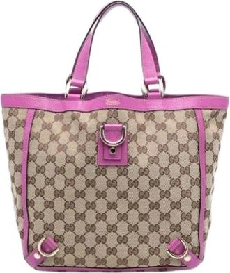 Gucci Pre-owned Tote Bags, female, Multicolor, Size: ONE SIZE Pre-owned Canvas Tote