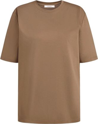 12 Storeez cotton T-shirt - women - Cotton - L - Brown