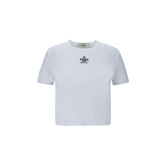Fendi Witte Katoenen T-Shirt