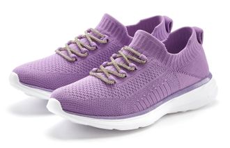 Lascana Sneaker LASCANA, Damen, Gr. 35, lila (flieder), Obermaterial: 100% Textilmaterial. Decksohle: 100% Textilmaterial. Futter: 100% Textilmaterial. Laufso