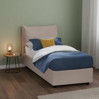 Dmora Dmora - Cama Individual Dcodutt, Cama Contenedor Con Tapizado En Ecopiel, 100% Made In Italy, Apertura Frontal, Con Colch&oacute;n Cm 90x200 Incluido, T&oacute;rtol
