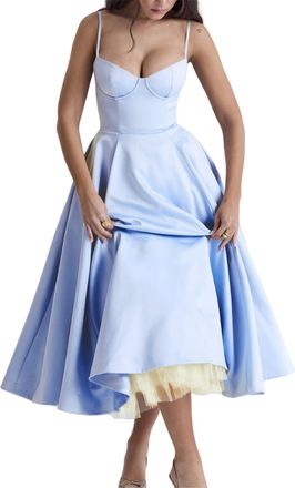 Generic Cocktail Dresses for Women,Sexy Spaghetti Straps Dresses,Womens Club and Night Out Dresses Flowy Midi Dress (Light Blue,M)