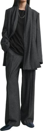 Toteme Detachable Scarf Blazer In Charcoal