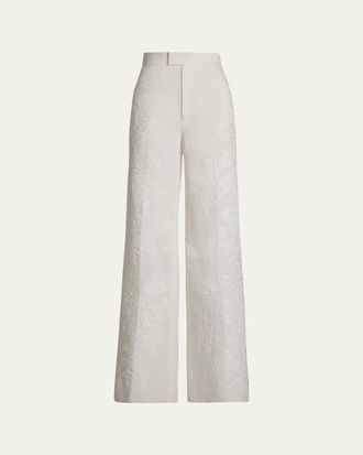 Ralph Lauren Collection Dean Paisley Wide Leg Pants