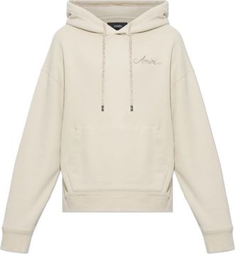 Amiri MA Quad Checkerboard Hoodie - Heren - Hoodies - Beige - M - Katoen - Hoodies & sweatvesten