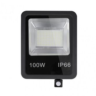 Fabrilamp Fabrilamp - Proyector C/sensor Olivino 100w 6500k Negro 9000l M Led Sm Ip66 39,5x28,5x7 Cm