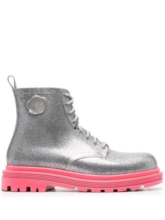 Viktor & Rolf Coturno Couture boots - women - PVC/PVC/PVC - 39.5 - Silver