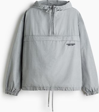 H&M Baumwollanorak in Loose Fit - Grau