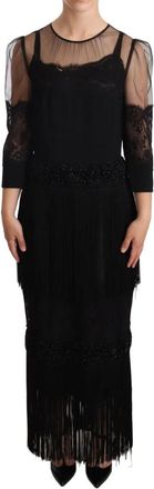Dolce & Gabbana Maxi Kleedjes - Dames - Maxi kleedjes - Zwart - L - Kleedjes