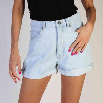 John Richmond Leren Denim Shorts Lichte Was