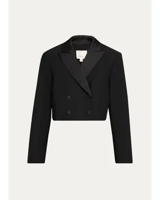 Cinq &agrave; Sept Romilly Cropped Tuxedo Jacket