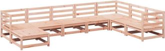 vidaXL Juego De Sof&aacute;s De Jard&iacute;n 8 Pzas Madera Maciza De Abeto Douglas Vidaxl