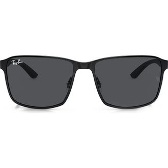 Ray-Ban 59mm Square Gradient Sunglasses in Matte Black at Nordstrom