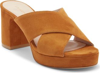 Stuart Weitzman Dayna Platform Sandal in Walnut at Nordstrom, Size 6.5