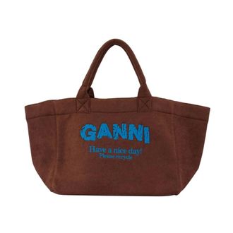 Ganni XXL Beach Resort Tote Bag - female - Ganni - Shopping Bags - Brown - ONE SIZE - Bags