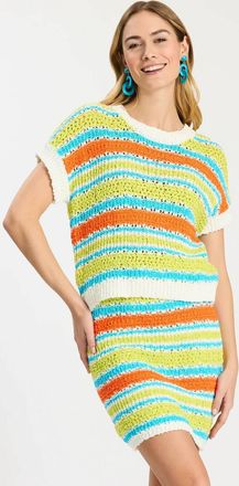 Tyler B&ouml;e Vero Cap Sleeve Stripe Sweater In Knit Stripes