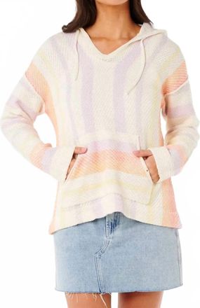 Rip Curl Neon Isles Knit Poncho In Purple