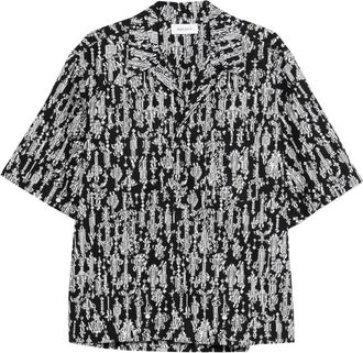 Alexander McQueen Crystal-pattern Short-sleeve Shirt