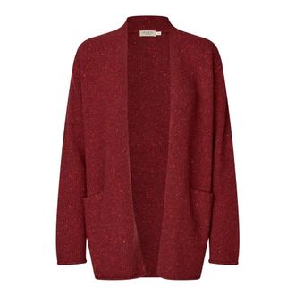 Masai Lonny Wol Cardigan - Dames - Truien - Rood - Maat: 2XL Wol