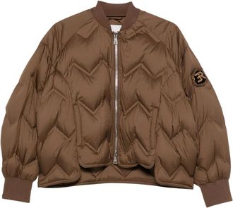 Ermanno Scervino Polyester Pufferjack - Dames - Bomber jackets - Bruin - XS - Polyester - Jassen