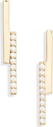 Lana Jewelry 14K Gold Diamond Bar Linear Earrings in Yellow Gold at Nordstrom