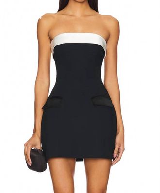 Amanda Uprichard Lucienne Skort Romper In Black Ivory