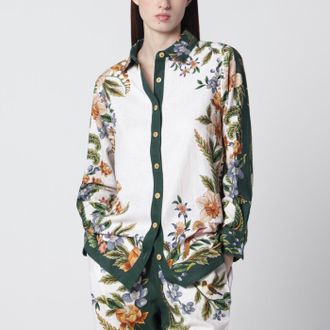 Farm Rio Sand Nature shirt in linen blend