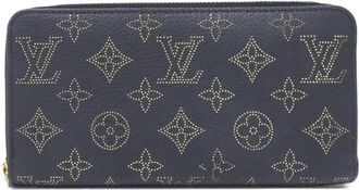 Louis Vuitton Black Leather Long Wallet (Bi-Fold) (Pre-Owned)
