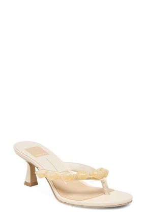 Dolce Vita Daksie Flip Flop in Off White Leather at Nordstrom, Size 7.5