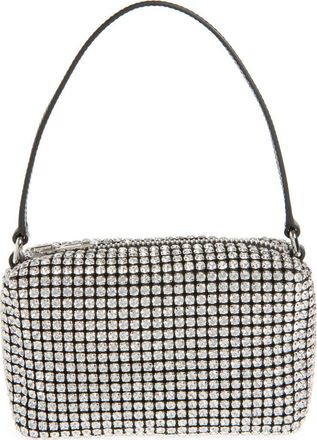 Alexander Wang Medium Heiress Crystal & Leather Handbag in 100 White at Nordstrom