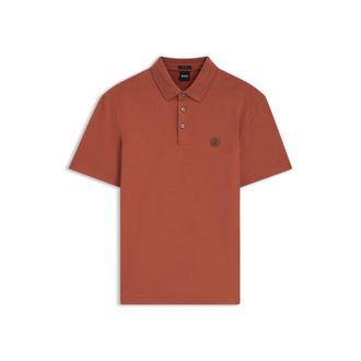 BOSS Polo shirt in mercerized cotton with Double B monogram